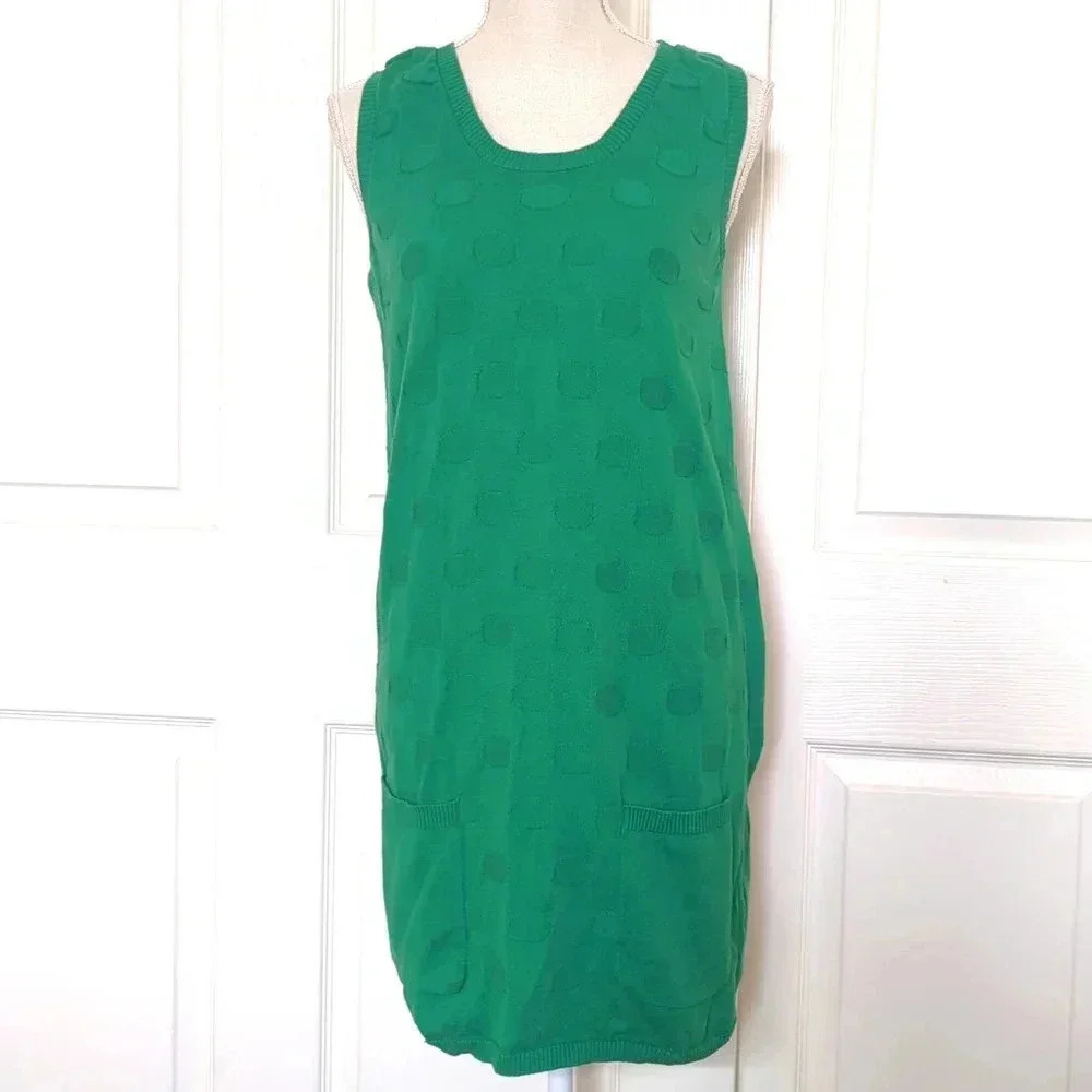 See by Chloe Polkadot Green Sweater Dress